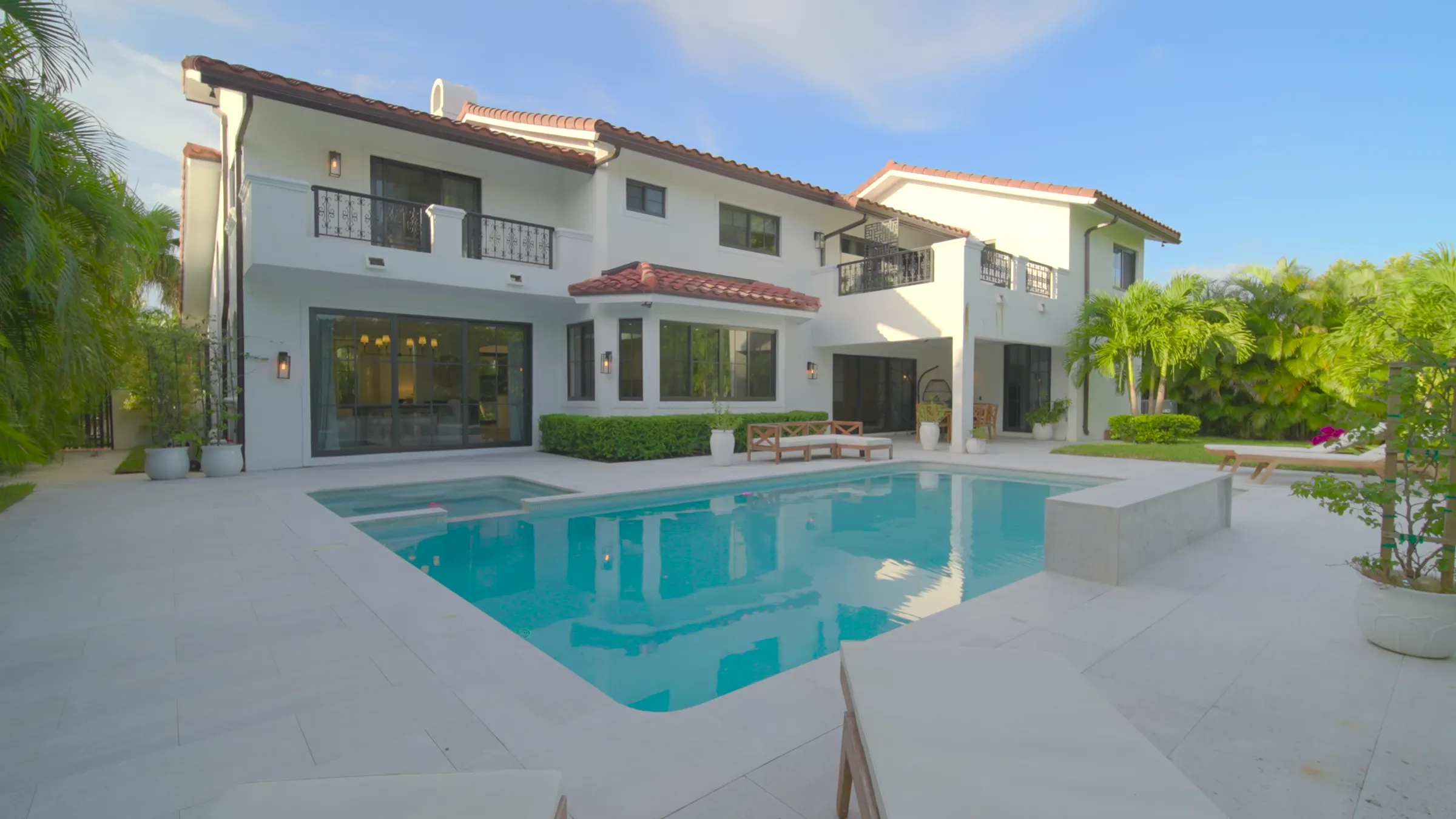 Exterior of a home from above