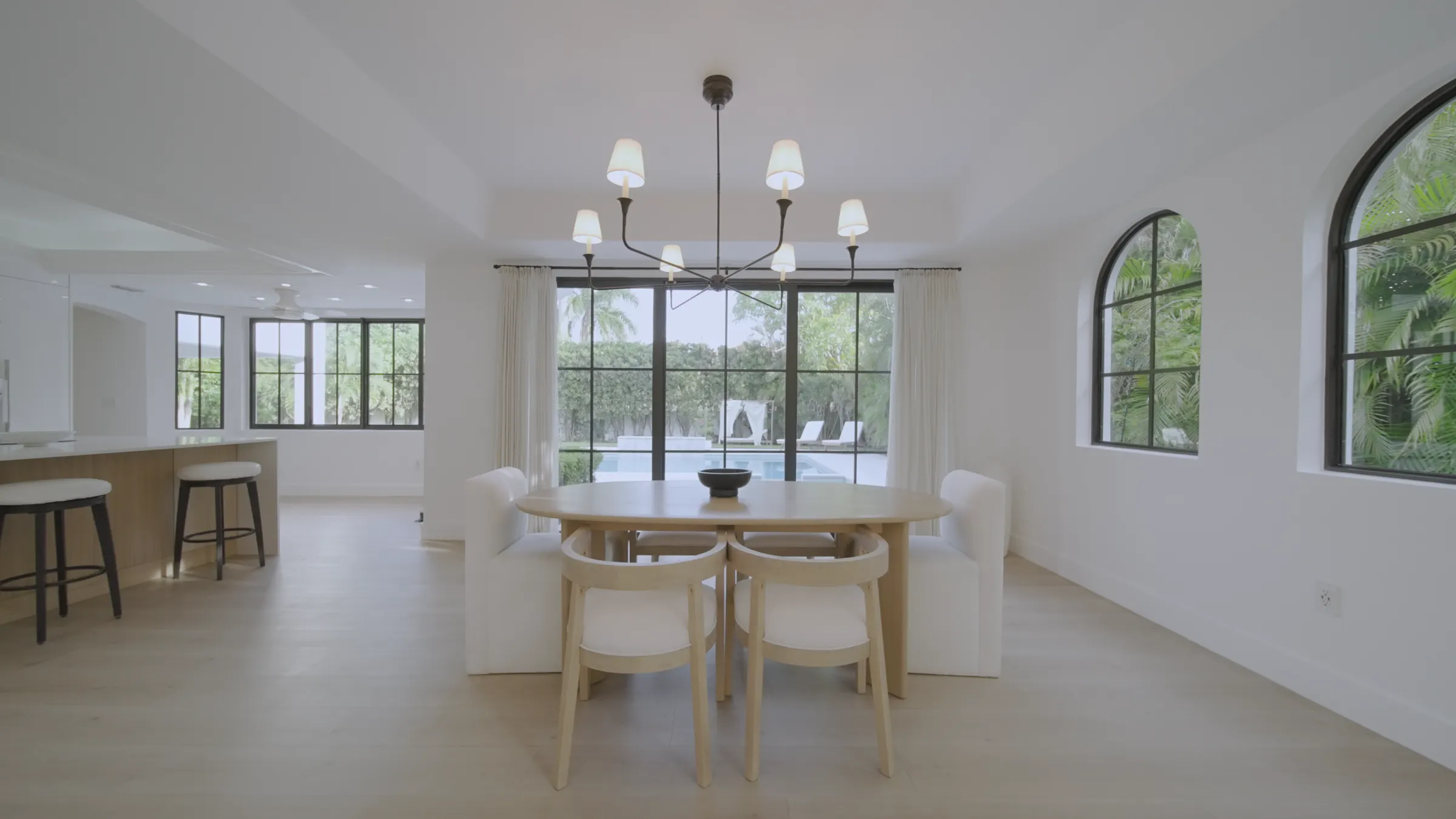 Dining room in natural light